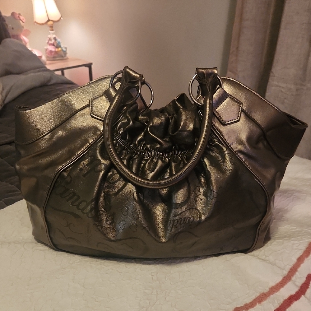 Candie's Shimmering Bronze Shoulder Bag